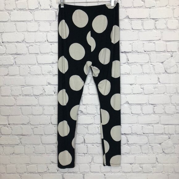 Alembika Black Polka Dot Leggings Size 4 - Picture 3 of 6